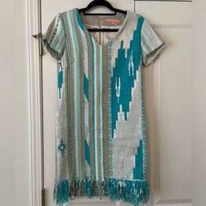 Vilagallo Morgette Jacquard Knitted Dress Size 10